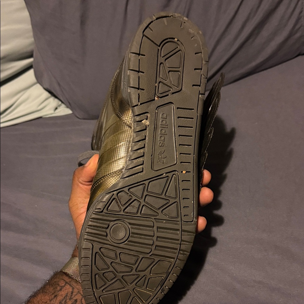 Jeremy Scott x Adidas Metallic Gold Wing Sneakers - Picture 3 of 6
